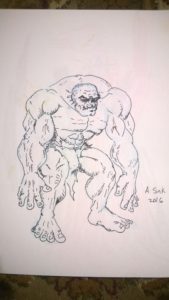 Brute for monster drawing club